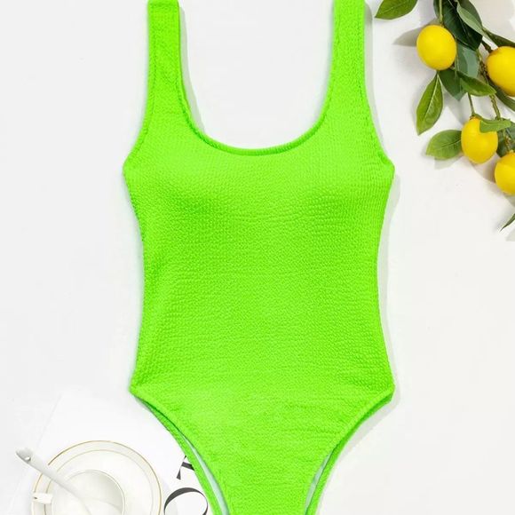 Neon Green Sexy Bathing Suit - Picture 9 of 12